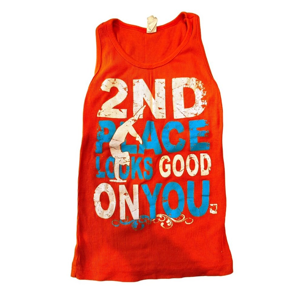 Boxer Craft Mens Orange Tank top Shirt, Girls Large 14/16, Like New Condition